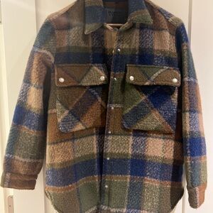 Blank NYC Multicolor Plaid Shirt Jacket